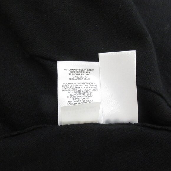 Jones New York Cardigan Sweater Womens Medium Black Silver Chain Open Front Belt - Picture 6 of 9